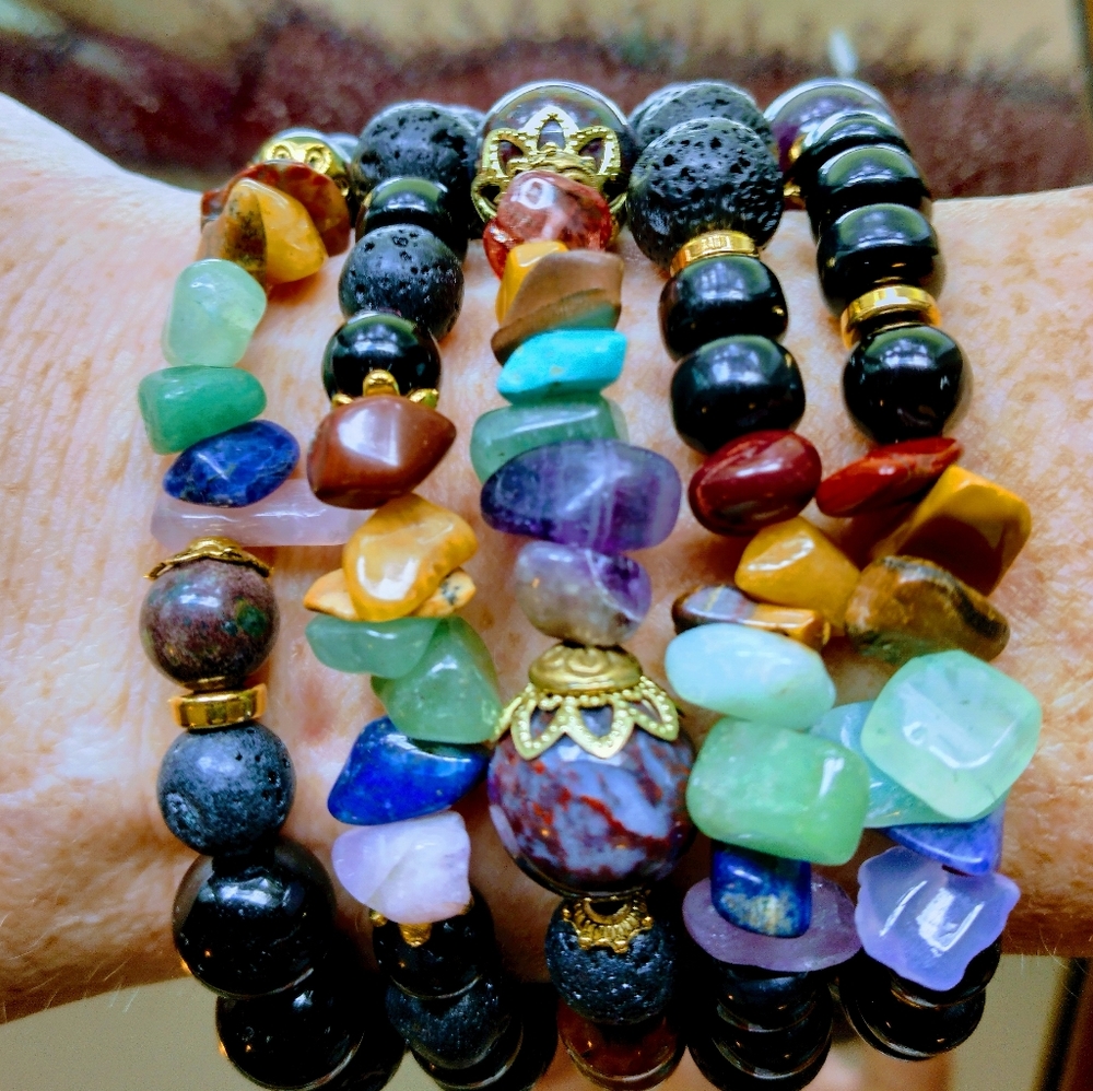Two Chakra Gemstone Bracelets (2)